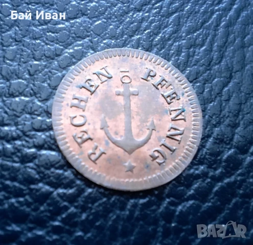 Много стара монета - / КОРАБЕН ЖЕТОН / Германия -раих пфенинг, снимка 11 - Нумизматика и бонистика - 33544852