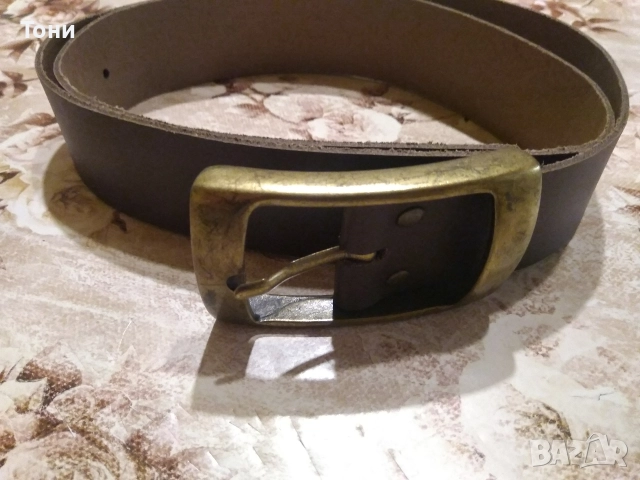 Нов Мъжки Колан Изцяло от Естествена Кожа 115см., снимка 8 - Колани - 52656842