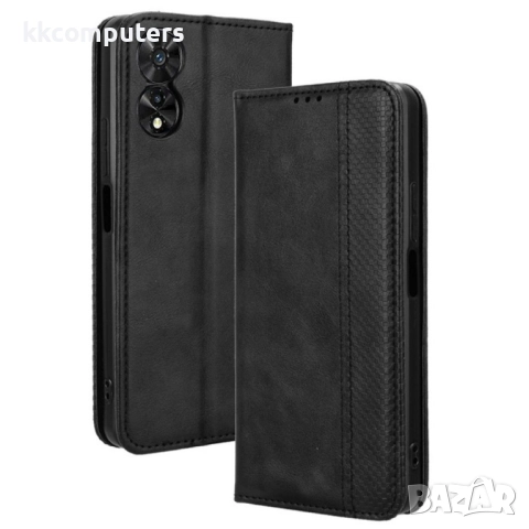 TCL 505 T509K / T5094 Retro Texture Wallet Калъф и Протектор