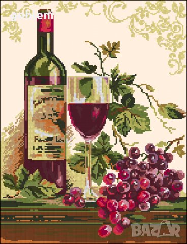 гоблен "ЧЕВВЕНО И БЯЛО" Д46; шев 1:1; размери 35*45 см.;26цвята; 48 лв., снимка 2 - Гоблени - 39878128