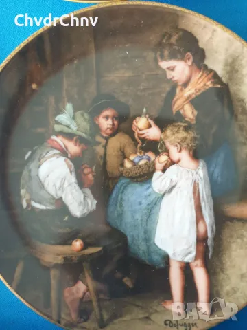 10бр Bareuther Бавария немска колекционерска декоративна порцеланова чиния-картина, снимка 8 - Картини - 50168696