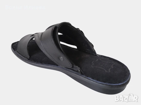 Габровски от ЕСТЕСТВЕНА кожа мъжки чехли / сандали (код 109) - 44лв, снимка 6 - Мъжки чехли - 50878880