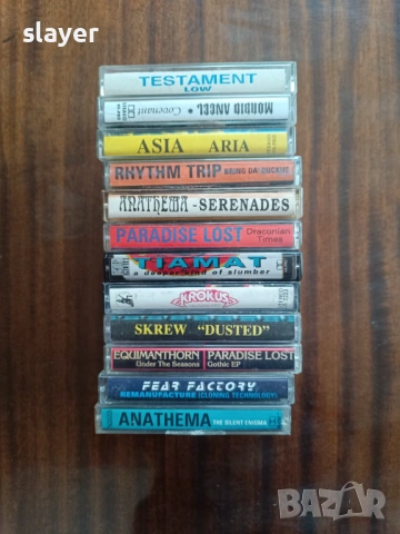 Лот аудио касети Testament,Azia,Fear,Paradise,Morbid , снимка 2 - Аудио касети - 53307006