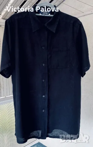 WEEKEND MAX MARA оригинал черна риза  лен 100%, снимка 4 - Ризи - 49811816