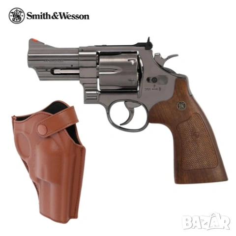 Въздушен револвер Smith & Wesson M29 3" 4,5мм + кобур