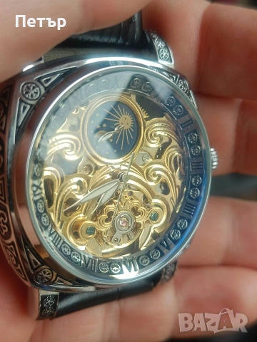 Мъжки автоматичен скелетон часовник, снимка 9 - Мъжки - 53583969