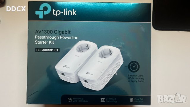 Powerline адаптери TP-LINK TL-PA8010P Kit (безплатна доставка), снимка 1 - Мрежови адаптери - 44130413