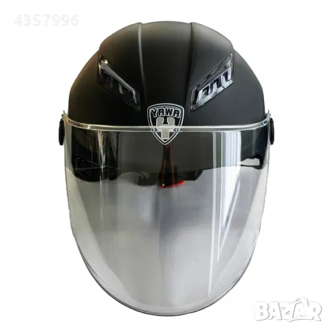  Каска за мотор - PA538 С Визьор и Спойлер - Черен Мат