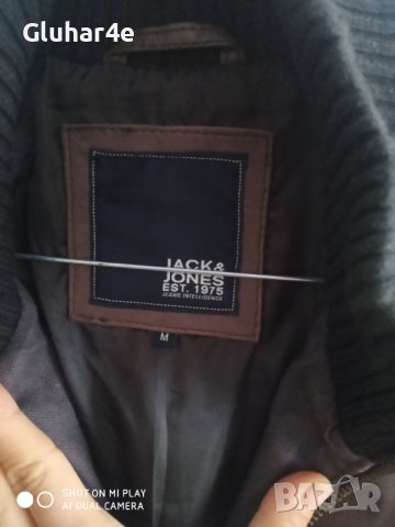 Яке естествена кожа Jack and Jones , снимка 4 - Якета - 43060842