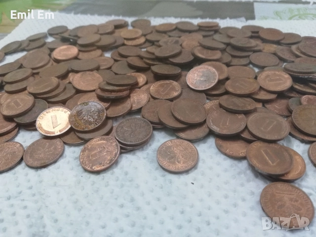 Монети от 1пфениг 350 бр. , снимка 2 - Нумизматика и бонистика - 52511926