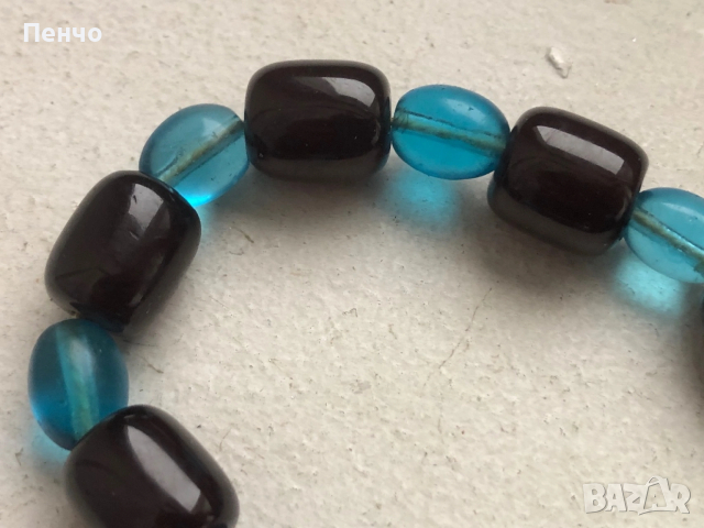 стара автентична кехлибарена броеница - кехлибар /бакелит, фатуран/, стъкло и кост, снимка 2 - Антикварни и старинни предмети - 48516449