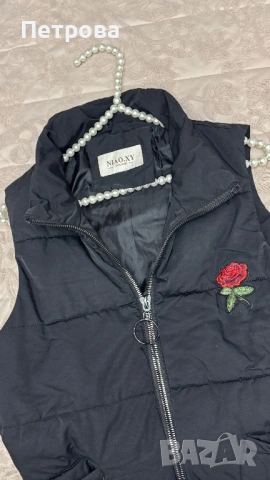 Черен дълъг елек