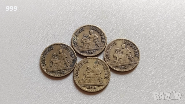  лот 50 сантима 1922 - 1927 и 1931 - 1939 * 1 франк 1922, 1923, 1924 Франция, снимка 2 - Нумизматика и бонистика - 51974673