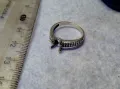 СРЕБЪРЕН ПРЪСТЕН Тип ГОДЕЖЕН СРЕБРО 925 с ЦИРКОНИ и ГНЕЗДО За ВГРАЖДАНЕ на СКЪПОЦЕНЕН КАМЪК 49719, снимка 6