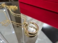 CARTIER Nail Juste un Clou Gold Diamonds Pendant Дамско Колие Пирон, снимка 1