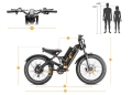 Eahora Romeo Pro 2 –3000W Dual Motor Fatbike, 52V 70Ah батерия,74 km/h, снимка 6