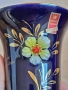 немска порцеланова ваза кобалт с позлата , снимка 3