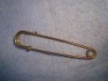СТАРА БРОНЗОВА ПОЗЛАТЕНА РЕТРО ФИБУЛА АРТ ИГЛА РЪЧНА МАЙСТОРСКА ИЗРАБОТКА 29044, снимка 4