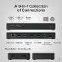 Plugable USB C докинг станция с 2 HDMI порта 4K 60Hz,65W,1xUSB-C,3xUSB, снимка 2