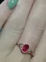 Стар златен руски пръстенс рубин СССР 583, снимка 3