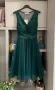 Рокля с тюл в тъмно зелено, снимка 1