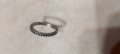 Нежен сребърен пръстен с черни камъчета , снимка 4