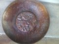 Стара българска медна чиния за стена пано с кон и слънце, снимка 1 - Други ценни предмети - 37451139