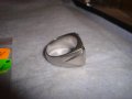 СТАР РЕТРО ВИНТИДЖ СТИЛЕН КЛАСИЧЕСКИ ПОСРЕБРЕН ПРЪСТЕН БЛАГОРОДНА СТОМАНА МАЙСТОРСКА ИЗРАБОТКА 19381, снимка 9