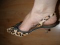 естествена кожа обувки ток   5 см, снимка 1 - Дамски обувки на ток - 28463700