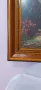 Гоблен с красив планински пейзаж и красива дървена рамка. Много запазено състояние., снимка 2