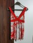 Лятна дамска блуза червено и бяло, снимка 1 - Туники - 43329933