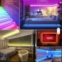 10м - RGB WiFi смарт LED лента с управление през телефон, дистанционно и глас, снимка 2