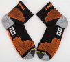 Сиви unisex чорапи за бягане в черно и оранжево марка FreeNord 36/37, снимка 1 - Дамски чорапи - 33249205