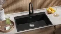 Графит кухненска мивка от гранит Рига 80 XXL 780 x 500 мм, снимка 3
