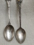 2 Сребърни стари лъжички с емайл ,др, снимка 3