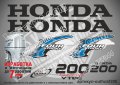 HONDA 200 hp Хонда извънбордови двигател стикери надписи лодка яхта