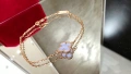 Van Cleef & Arpels VCA 1 Motif Rose Gold Chalcedony Sweet Alhambra Дамска Гривна, снимка 1
