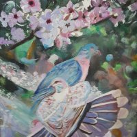 Авторска картина "Пролет", снимка 2 - Антикварни и старинни предмети - 27815336