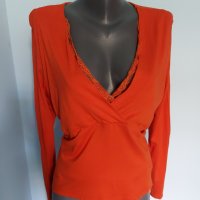 Дизайнерска блузка с детайли "OLSEN"® / голям размер, снимка 3 - Блузи с дълъг ръкав и пуловери - 15386583