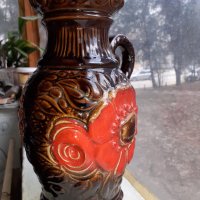 Страхотна голяма ваза кана немска керамика, снимка 5 - Антикварни и старинни предмети - 39827236