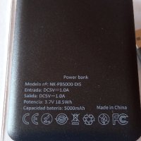 Powerbank 5000mAh дисплей вход USB micro и micro-C фенер, снимка 4 - Външни батерии - 43349363