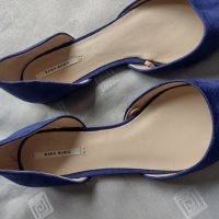 Зара/Zara елегантни балеринки в цвят турско синьо , снимка 8 - Дамски елегантни обувки - 35639499