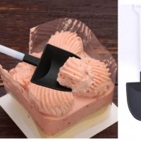 декоративна пластмасова лопатка лъжица лъжици за парти крем мус десерти лъжица лопатка, снимка 3 - Аксесоари за кухня - 32226670