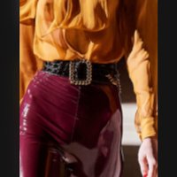Кожен лачен панталон YSL*S/Yves Saint Laurent, снимка 15 - Панталони - 43785050