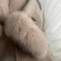 Палто Лама с естествен косъм , снимка 2 - Якета - 43074749