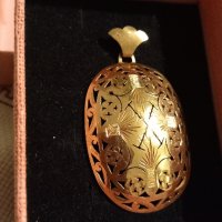 Масивен златен медальон 8.63гр/14к , стара ръчна изработка, снимка 1 - Колиета, медальони, синджири - 43961013