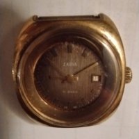 позлатен часовник Заря 22 камъка, снимка 1 - Антикварни и старинни предмети - 43650914