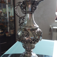 RRR Много рядка сребърна кана/ 19 век/сребро, злато, чаша, снимка 14 - Антикварни и старинни предмети - 36497082