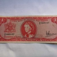 Trinidad and Tobago 1 Dollar 1964 scarce note, снимка 1 - Нумизматика и бонистика - 27741430