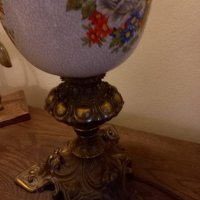 ретро бронзова настолна лампа , снимка 8 - Настолни лампи - 43861636